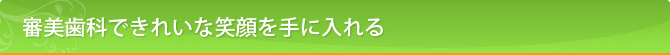 審美歯科できれいな笑顔を手に入れる